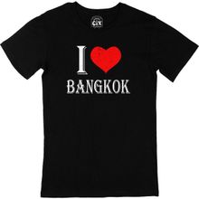 Cix I Love Bangkok Baskılı Siyah Erkek T-shirt