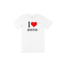 Cix I Love Boston Baskılı Beyaz Unisex T-shirt