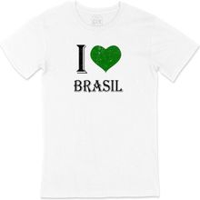 Cix I Love Brasil Baskılı Beyaz Unisex T-shirt