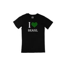 Cix I Love Brasil Baskılı Siyah Erkek T-shirt