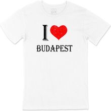 Cix I Love Budapest Baskılı Beyaz Unisex T-shirt