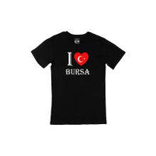 Cix I Love Bursa Baskılı Siyah Erkek T-shirt