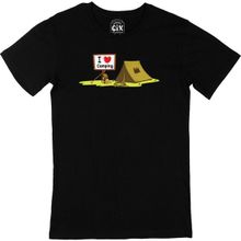 Cix I Love Camping Baskılı Siyah Erkek T-shirt