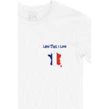 Cix I Love Fransa Baskılı Beyaz Unisex T-shirt