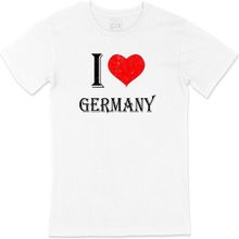 Cix I Love Germany Baskılı Beyaz Unisex T-shirt