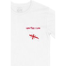Cix I Love Gürcistan Baskılı Beyaz Unisex T-shirt