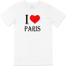 Cix I Love Paris Baskılı Beyaz Unisex T-shirt