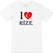 Cix I Love Rize Baskılı Beyaz Unisex T-shirt