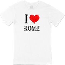 Cix I Love Roma Baskılı Beyaz Unisex T-shirt