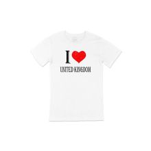 Cix I Love United Kingdom Baskılı Beyaz Unisex T-shirt