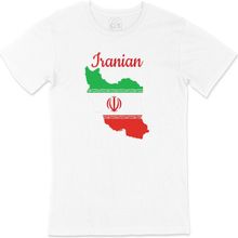 Cix İran Haritalı ve Bayraklı Beyaz T-shirt