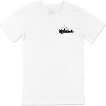 Cix İstanbul Martılı Beyaz Cep Logo Tasarımlı Erkek T-shirt