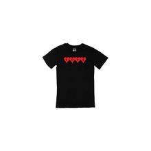 Cix Kalpli Love Yazılı Siyah T-shirt