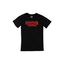 Cix Kırmızı Stranger Things Siyah Erkek T-shirt