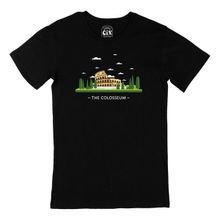 Cix Kolezyum Baskılı Siyah Erkek T-shirt