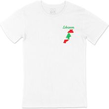 Cix Lübnan Haritalı ve Bayraklı Beyaz T-shirt