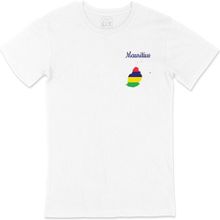 Cix Mauritius Haritalı ve Bayraklı Beyaz T-shirt