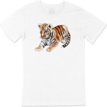 Cix Mavi Gözlü Kaplan Beyaz T-shirt