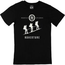 Cix Mountain Explorers Baskılı Siyah Unisex T-shirt