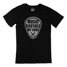 Cix Music Soothes My Soul Baskılı Siyah Unisex T-shirt