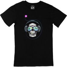 Cix Müzisyen Kuru Kafa Baskılı Siyah Unisex T-shirt