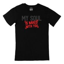 Cix My Soul Is Naked With You Baskılı Siyah Unisex T-shirt