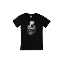 Cix Naruto Kakashi Hatake Baskılı Siyah Unisex T-shirt