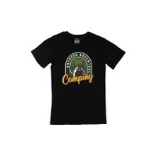 Cix Outdoor Adventure Baskılı Siyah Unisex T-shirt
