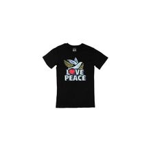 Cix Peace And Love Baskılı Siyah Unisex T-shirt