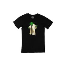 Cix Pelerinli Yoda Star Wars Baskılı Siyah Unisex T-shirt