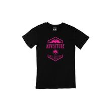 Cix Pembe Adventure Will Kill You Baskılı Siyah Unisex T-shirt
