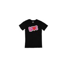 Cix Pembe Aşk Baskılı Siyah Unisex T-shirt