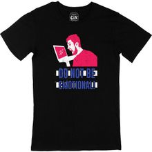 Cix Pembe Do Not Be Emotional Baskılı Siyah Unisex T-shirt