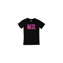 Cix Pembe Let It Heal Your Soul Baskılı Siyah Erkek T-shirt