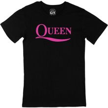 Cix Pembe Queen Rock Baskılı Siyah Erkek T-shirt