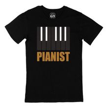 Cix Piyanist Baskılı Siyah Erkek T-shirt