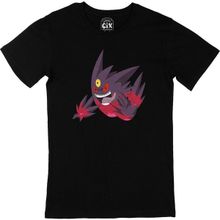 Cix Pokemon Mega Gengar Siyah Erkek T-shirt