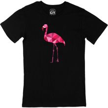 Cix Polygon Flamingo Baskılı Siyah Erkek T-shirt