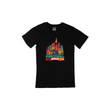 Cix Renkli Berlin İllüstrasyon Siyah Erkek T-shirt