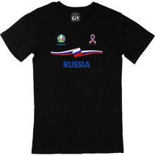Cix Rusya Euro 2020 Baskılı Siyah Erkek T-shirt