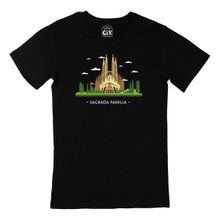 Cix Sagrada Familia Baskılı Siyah Erkek T-shirt