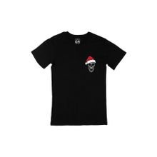 Cix Santa Skull Baskılı Siyah Erkek T-shirt