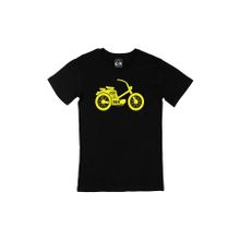 Cix Sarı Bisiklet Baskılı Siyah Erkek T-shirt
