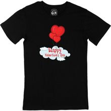 Cix Sevgililer Günü Baskılı Siyah Erkek T-shirt