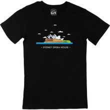 Cix Sidney Opera Binası Baskılı Siyah Erkek T-shirt