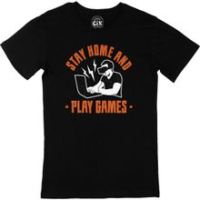 Cix Stay Home Play Game Siyah Erkek T-shirt