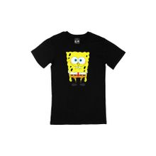 Cix Sünger Bob Tasarımlı Siyah Erkek T-shirt