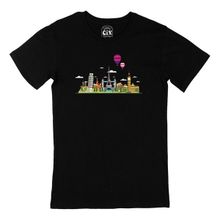 Cix Travel To Europe Tasarımlı Siyah Erkek T-shirt