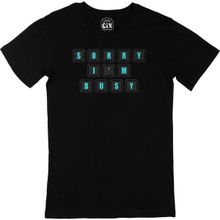 Cix Turkuaz Sorry I Am Bussy Siyah Erkek T-shirt