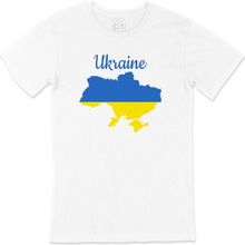 Cix Ukrayna Haritalı ve Bayraklı Beyaz T-shirt
